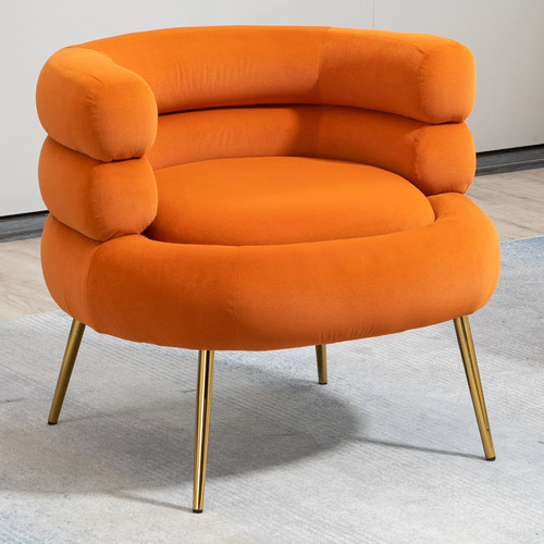 Velvet chair online orange